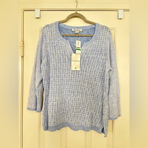 Tommy Bahama Lea Plaited Cable Sweater size Large NEW - Picture 1 of 2